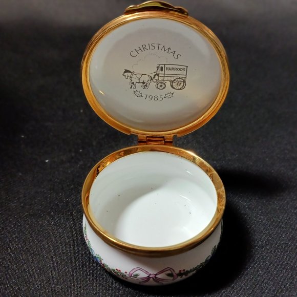 Crummles Enamel Trinket Box Harrods Christmas Snowman - Picture 4 of 5